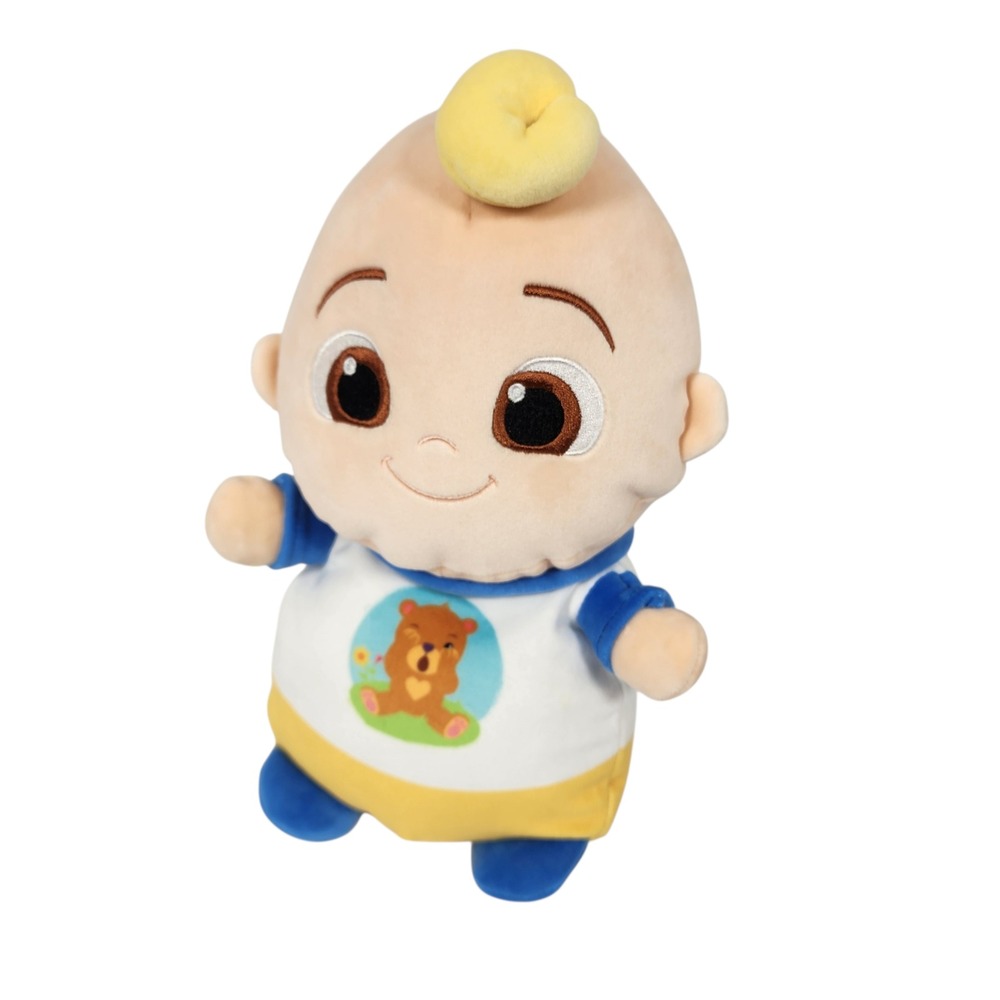 CoComelon Baby JJ Plush Toy Stuffed Animal Blue Yellow Teddy Bear‎ Shirt